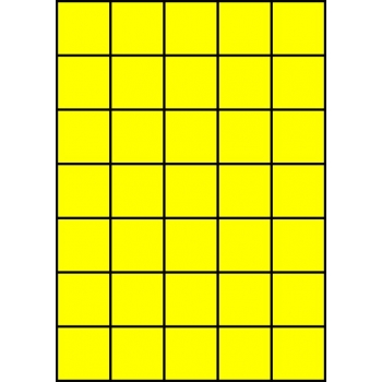 Etykiety A4 kolorowe 42x42,42 – żółte fluorescencyjne