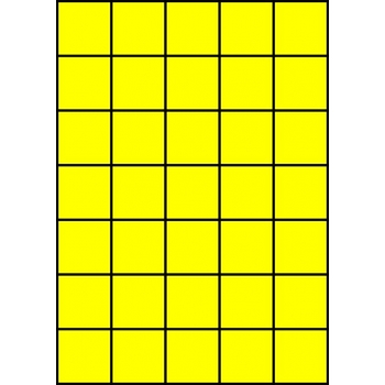 Etykiety A4 kolorowe 42x42,42 – żółte