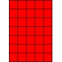 Etykiety A4 kolorowe 42x42,42 – czerwone fluorescencyjne