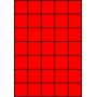 Etykiety A4 kolorowe 42x42,42 – czerwone fluorescencyjne