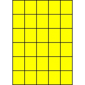 Etykiety A4 kolorowe 42x49,5 – żółte fluorescencyjne
