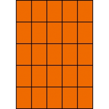 Etykiety A4 kolorowe 42x59,4 – pomarańczowe