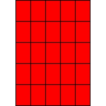 Etykiety A4 kolorowe 42x59,4 – czerwone fluorescencyjne