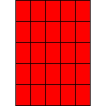 Etykiety A4 kolorowe 42x59,4 – czerwone fluorescencyjne