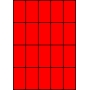 Etykiety A4 kolorowe 42x74 – czerwone fluorescencyjne