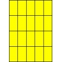 Etykiety A4 kolorowe 42x74 – żółte fluorescencyjne