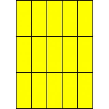 Etykiety A4 kolorowe 42x99 – żółte