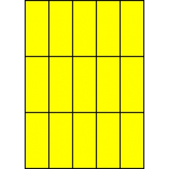 Etykiety A4 kolorowe 42x99 – żółte fluorescencyjne
