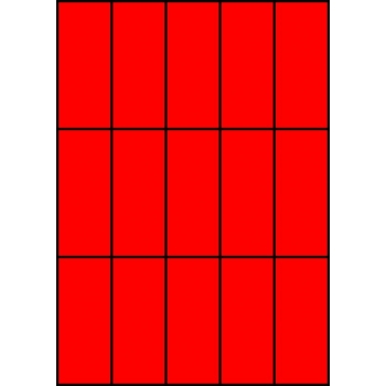 Etykiety A4 kolorowe 42x99 – czerwone fluorescencyjne