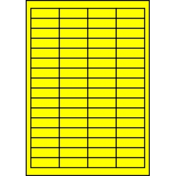 Etykiety A4 kolorowe 48,5x16,9 – żółte