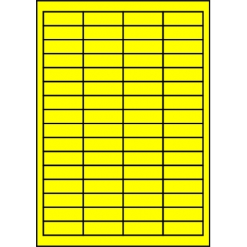 Etykiety A4 kolorowe 48,5x16,9 – żółte