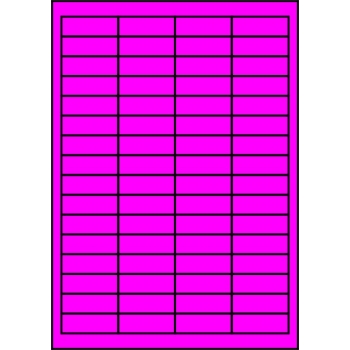 Etykiety A4 kolorowe 48,5x16,9 – różowe