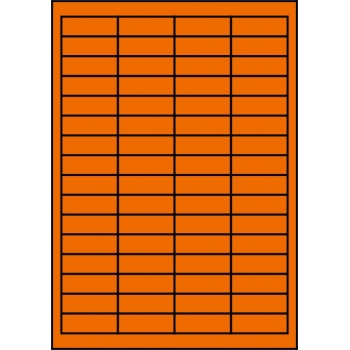 Etykiety A4 kolorowe 48,5x16,9 – pomarańczowe