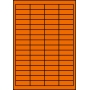 Etykiety A4 kolorowe 48,5x16,9 – pomarańczowe