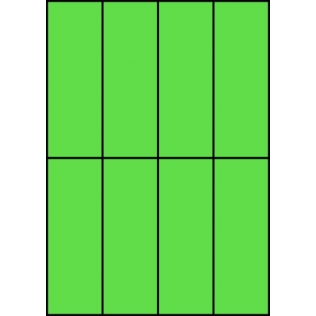 Etykiety A4 kolorowe 52,5x148 – zielone