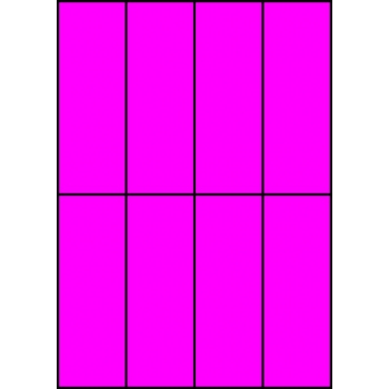 Etykiety A4 kolorowe 52,5x148 – różowe