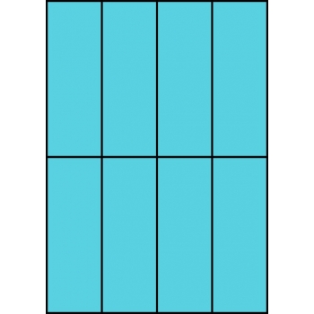 Etykiety A4 kolorowe 52,5x148 – niebieskie