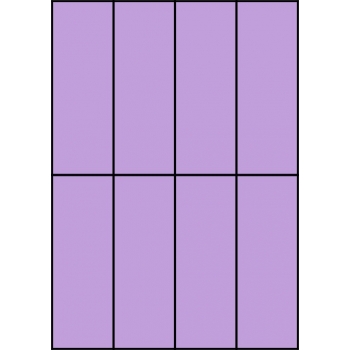 Etykiety A4 kolorowe 52,5x148 – fioletowe
