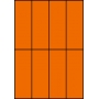 Etykiety A4 kolorowe 52,5x148 – pomarańczowe