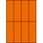 Etykiety A4 kolorowe 52,5x148 – pomarańczowe