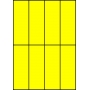 Etykiety A4 kolorowe 52,5x148 – żółte