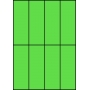 Etykiety A4 kolorowe 52,5x148 – zielone