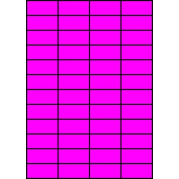 Etykiety A4 kolorowe 52,5x24,75 – różowe