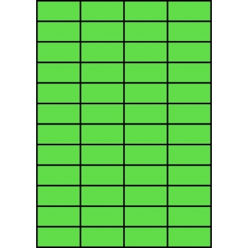 Etykiety A4 kolorowe 52,5x24,75 – zielone