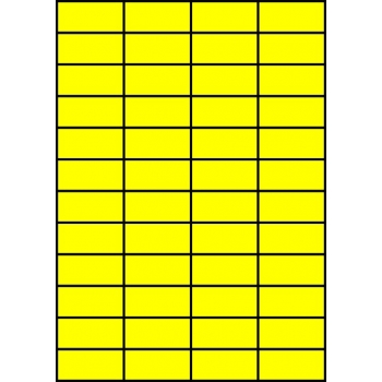 Etykiety A4 kolorowe 52,5x24,75 – żółte fluorescencyjne