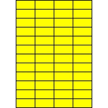 Etykiety A4 kolorowe 52,5x24,75 – żółte fluorescencyjne