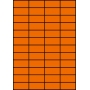 Etykiety A4 kolorowe 52,5x24,75 – pomarańczowe