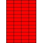 Etykiety A4 kolorowe 52,5x24,75 – czerwone fluorescencyjne