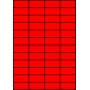 Etykiety A4 kolorowe 52,5x24,75 – czerwone fluorescencyjne