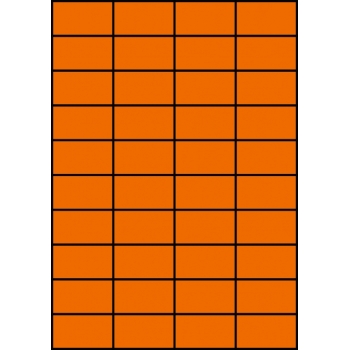 Etykiety A4 kolorowe 52,5x29,7 – pomarańczowe