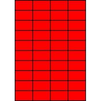 Etykiety A4 kolorowe 52,5x29,7 – czerwone fluorescencyjne