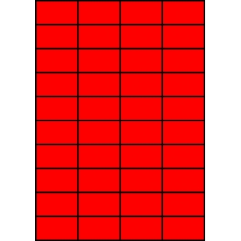 Etykiety A4 kolorowe 52,5x29,7 – czerwone fluorescencyjne