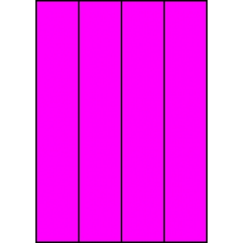 Etykiety A4 kolorowe 52,5x297 – różowe