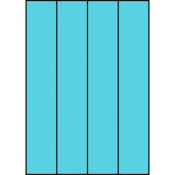 Etykiety A4 kolorowe 52,5x297 – niebieskie