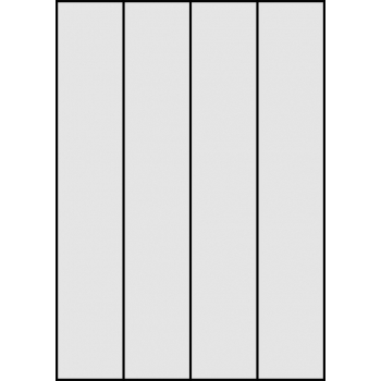 Etykiety samoprzylepne na arkuszach A4 - 52,5x297
