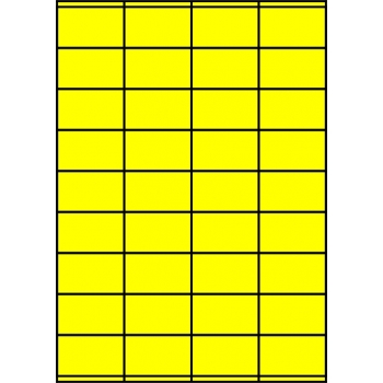 Etykiety A4 kolorowe 52,5x32 – żółte