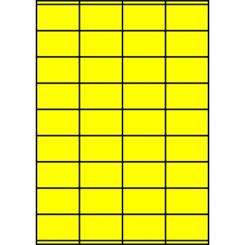 Etykiety A4 kolorowe 52,5x32 – żółte
