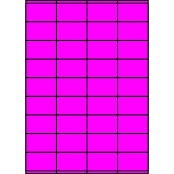 Etykiety A4 kolorowe 52,5x32 – różowe