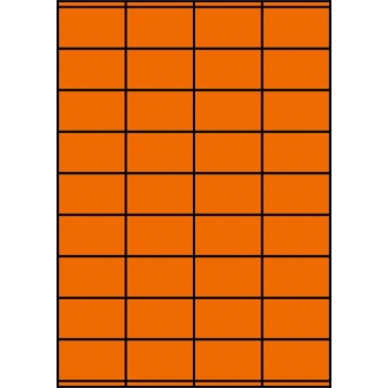 Etykiety A4 kolorowe 52,5x32 – pomarańczowe