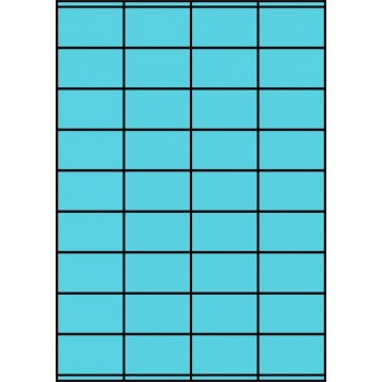 Etykiety A4 kolorowe 52,5x32 – niebieskie