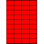 Etykiety A4 kolorowe 52,5x32 – czerwone fluorescencyjne