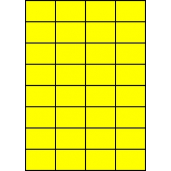 Etykiety A4 kolorowe 52,5x37 – żółte