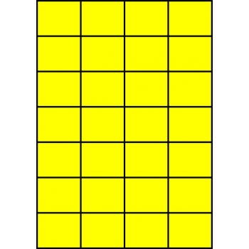Etykiety A4 kolorowe 52,5x42,4 – żółte fluorescencyjne