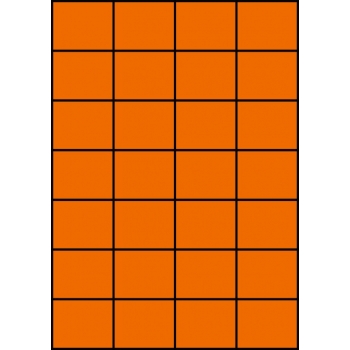 Etykiety A4 kolorowe 52,5x42,4 – pomarańczowe
