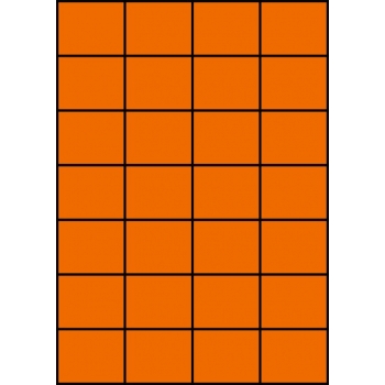 Etykiety A4 kolorowe 52,5x42,4 – pomarańczowe