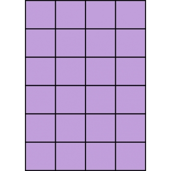 Etykiety A4 kolorowe 52,5x49,5 – fioletowe
